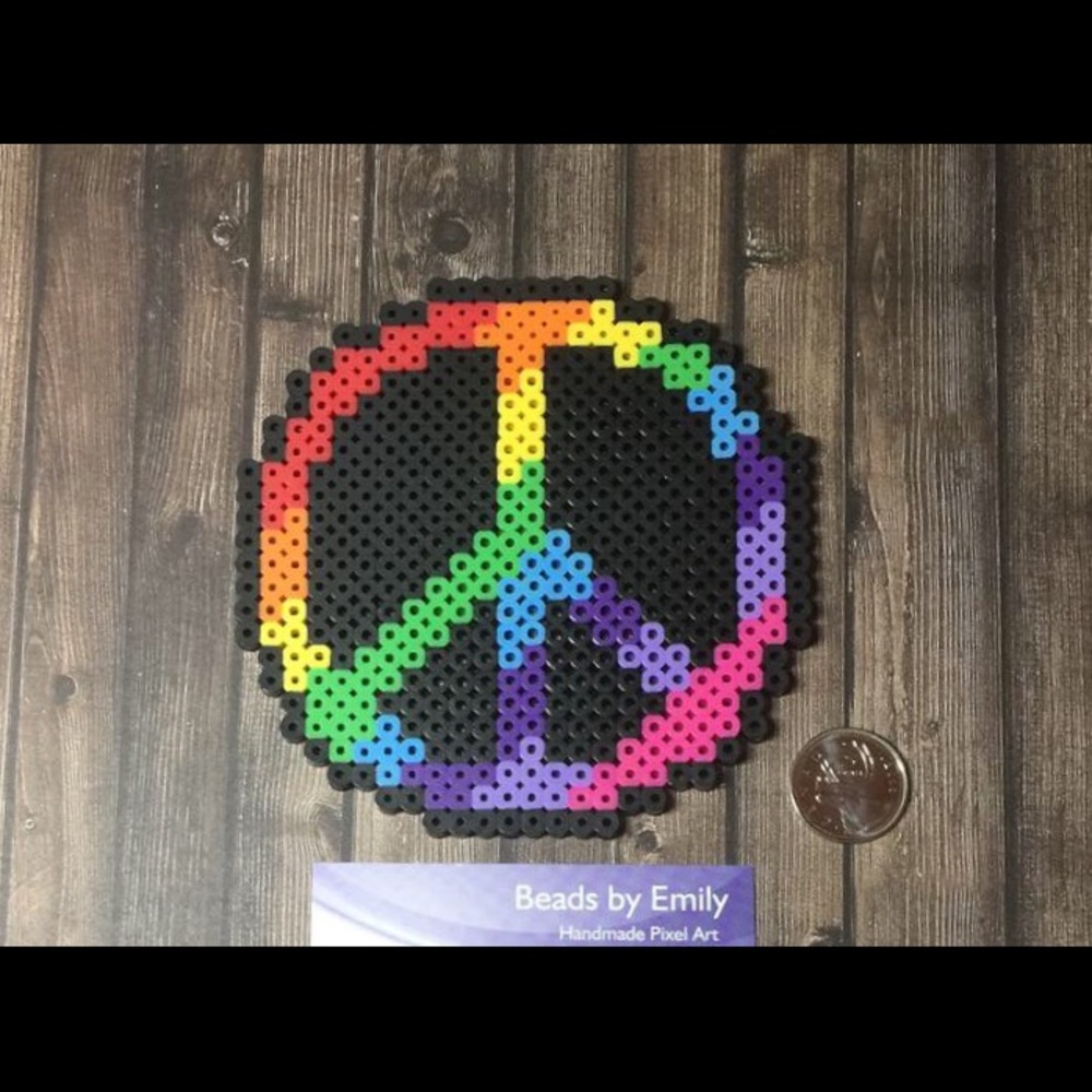 Large Rainbow Peace Sign Fridge Magnet Home Decor